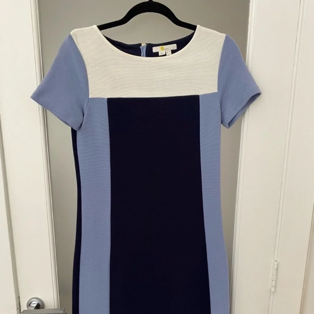 Boden dress color block midi casual career blue white size 4R - Picture 4 of 15